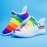 Men's Rainbow Color Pattern Lace-up Sneakers - Athletic Shoes - Lightweight And Breathable, LGBTQ+pride Month For Halloween